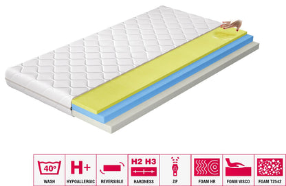 Foam Mattress West Sandwich 25 | size: Length: 200cm, Width: 180cm | image: 2 | variant: 1014904