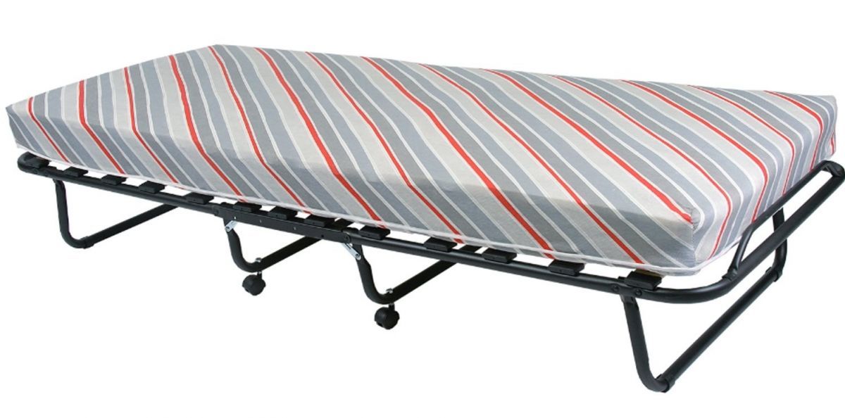 Folding Bed Bergamo | size: Length: 190cm, Width: 80cm, Height: 26cm | color: Gray | image: 0 | variant: 1010989