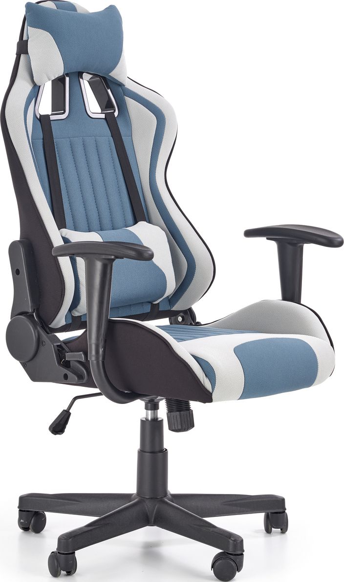 Gaming Chair West Exeter | size: Width: 64cm, Height: 128cm, Depth: 60cm | color: Blue | image: 1 | variant: 1007076