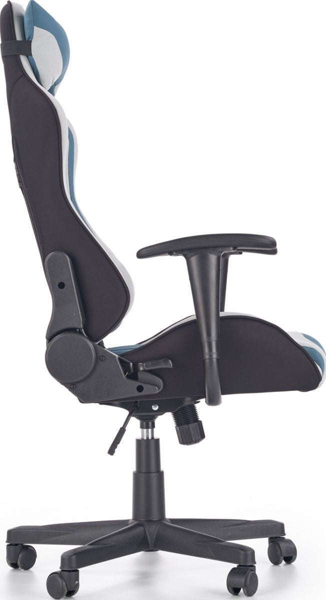 Gaming Chair West Exeter | size: Width: 64cm, Height: 128cm, Depth: 60cm | color: Blue | image: 2 | variant: 1007076