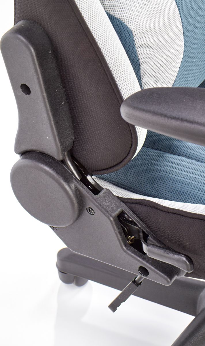 Gaming Chair West Exeter | size: Width: 64cm, Height: 128cm, Depth: 60cm | color: Blue | image: 4 | variant: 1007076