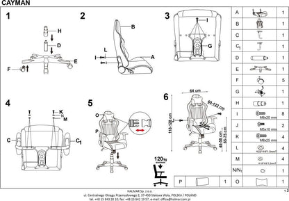 Gaming Chair West Exeter | size: Width: 64cm, Height: 128cm, Depth: 60cm | color: Blue | image: 6 | variant: 1007076