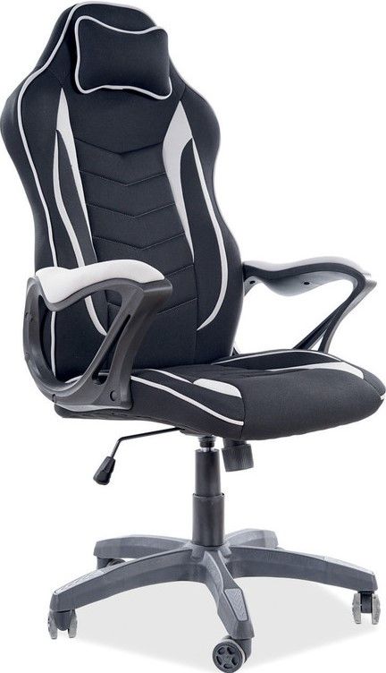 Gaming Chair Zenvo | size: Width: 66cm, Height: 130cm, Depth: 48cm | color: White/Black | image: 1 | variant: 1011919