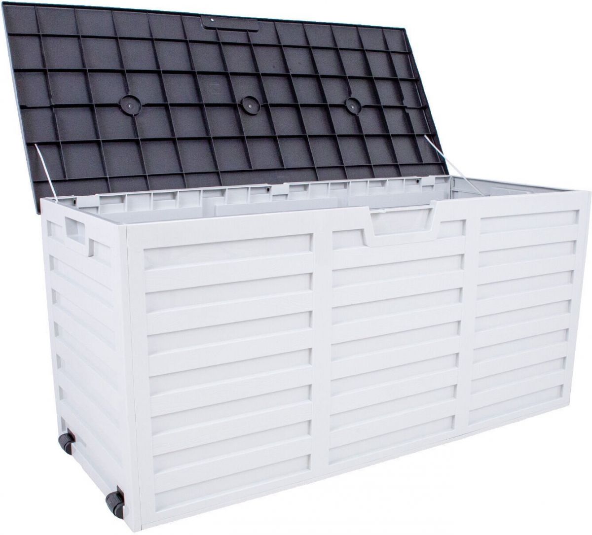Garden Box East Prestatyn | size: Length: 112.8cm, Width: 49cm, Height: 53.5cm | color: White/Grey | image: 3 | variant: 1005559