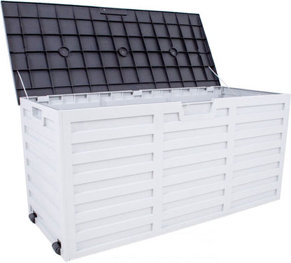 Garden Box East Prestatyn | size: Length: 112.8cm, Width: 49cm, Height: 53.5cm | color: White/Grey | image: 3 | variant: 1005559