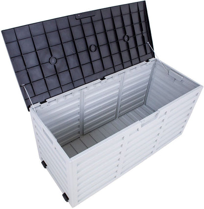 Garden Box East Prestatyn | size: Length: 112.8cm, Width: 49cm, Height: 53.5cm | color: White/Grey | image: 4 | variant: 1005559