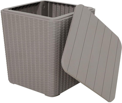 Garden Box East Santiago | size: Length: 39cm, Width: 39cm, Height: 42cm | color: Gray | image: 2 | variant: 1006227