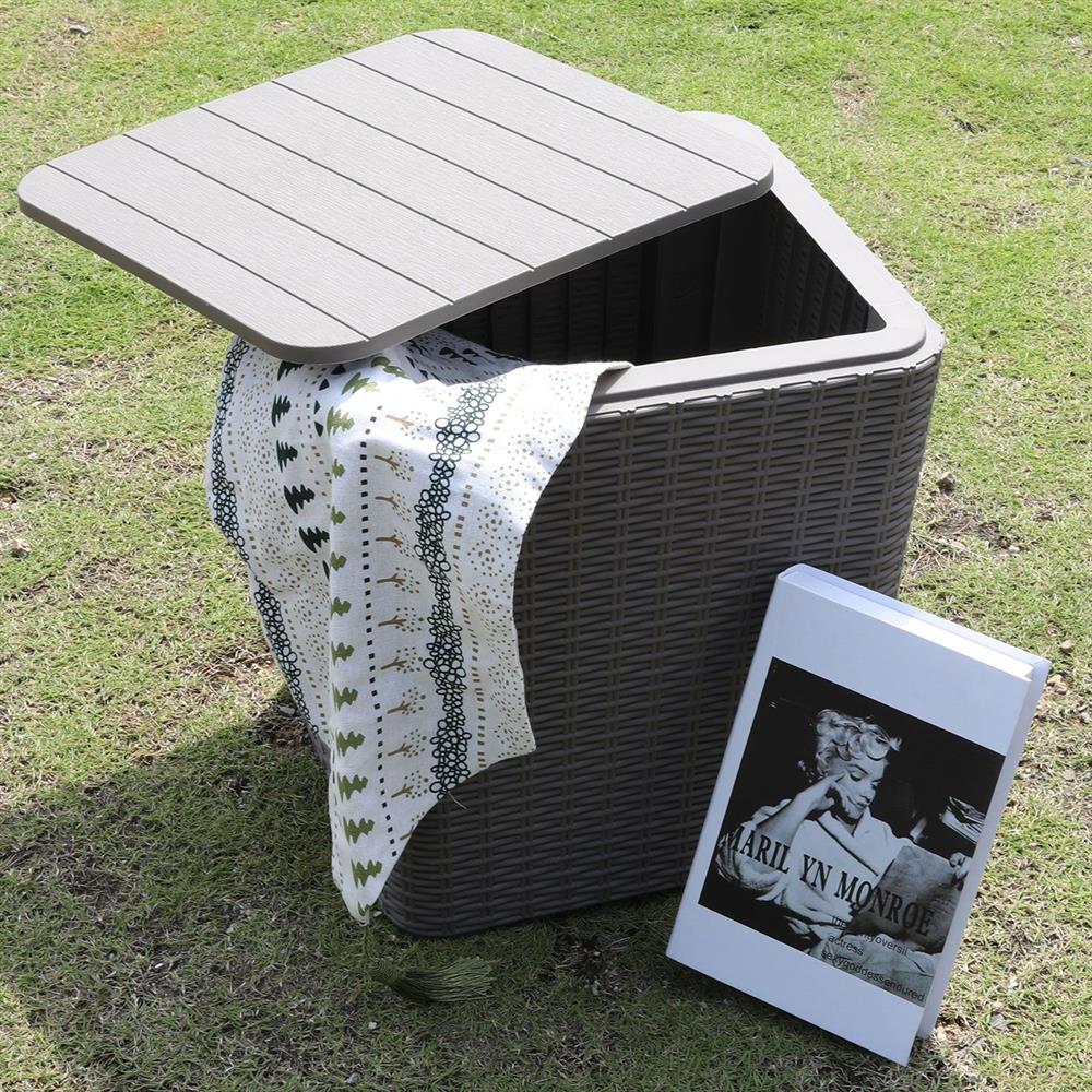 Garden Box East Santiago | size: Length: 39cm, Width: 39cm, Height: 42cm | color: Gray | image: 4 | variant: 1006227
