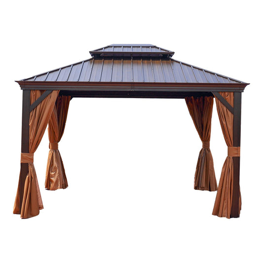 Garden Canopy Addlestone | size: Length: 365cm, Width: 485cm, Height: 270cm | color: Brown/Beige | image: 0 | variant: 1006458