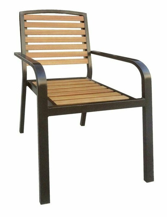 Garden Chair East Mulhouse | size: Width: 56cm, Height: 93.5cm, Depth: 60.5cm | color: Brown/Black | image: 0 | variant: 1006451
