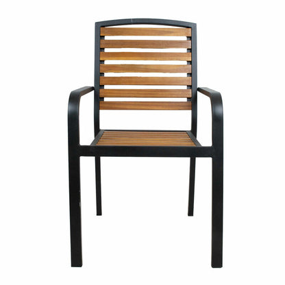 Garden Chair East Mulhouse | size: Width: 56cm, Height: 93.5cm, Depth: 60.5cm | color: Brown/Black | image: 1 | variant: 1006451