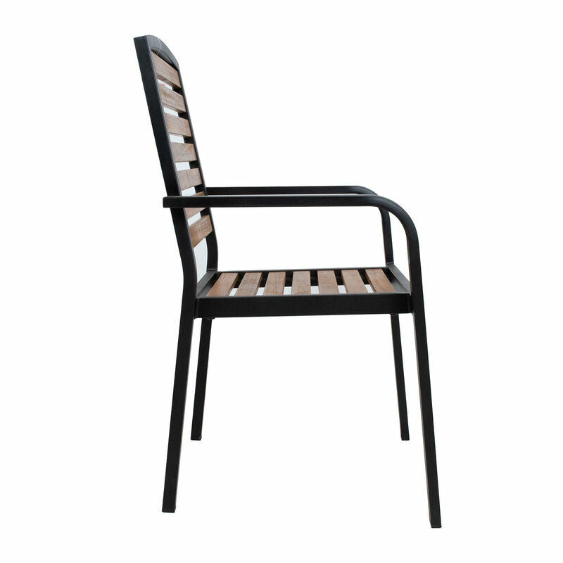 Garden Chair East Mulhouse | size: Width: 56cm, Height: 93.5cm, Depth: 60.5cm | color: Brown/Black | image: 2 | variant: 1006451
