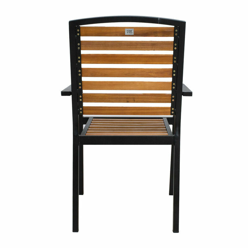 Garden Chair East Mulhouse | size: Width: 56cm, Height: 93.5cm, Depth: 60.5cm | color: Brown/Black | image: 3 | variant: 1006451