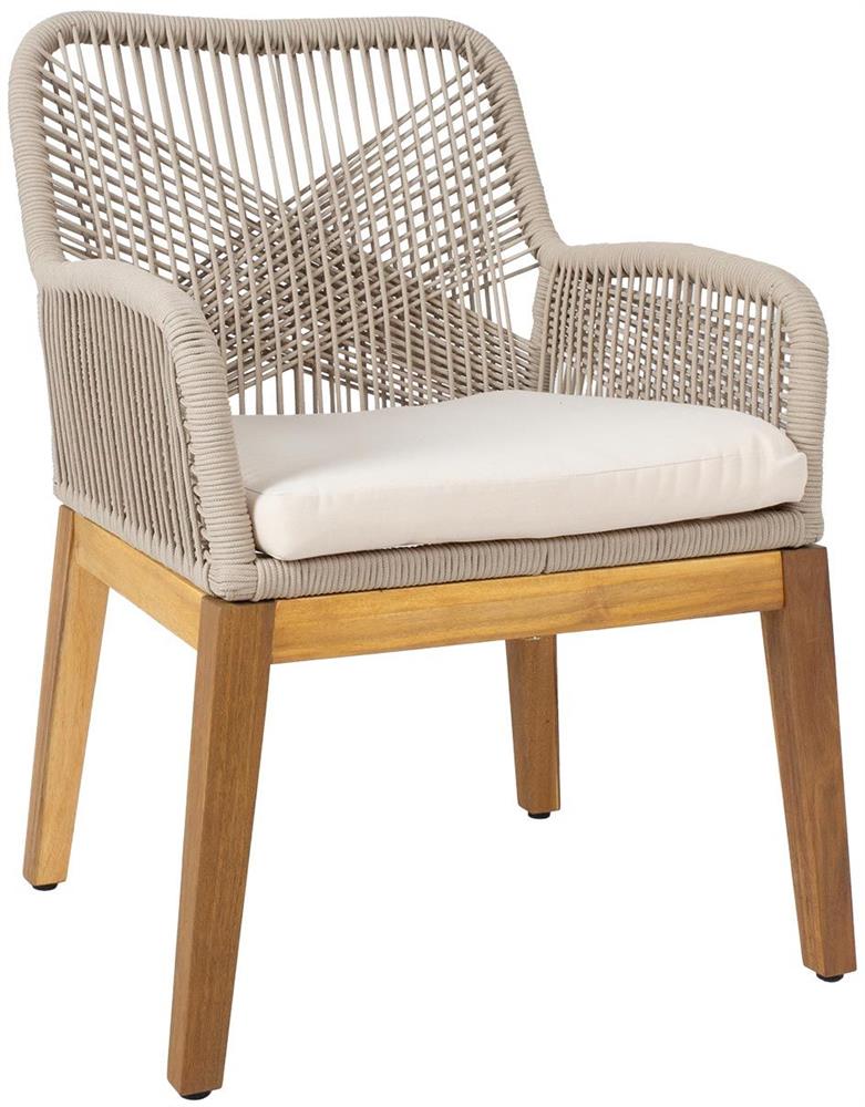 Garden Chair East Valencia | size: Width: 57.5cm, Height: 83cm, Depth: 66.7cm | color: Beige | image: 2 | variant: 1006210
