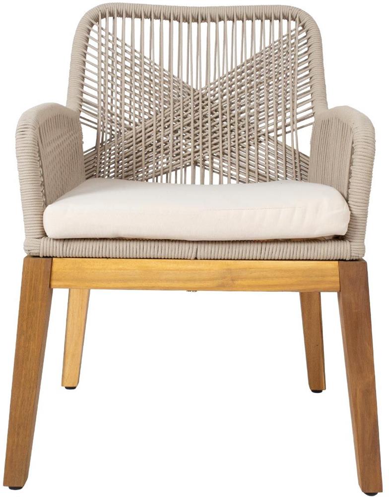 Garden Chair East Valencia | size: Width: 57.5cm, Height: 83cm, Depth: 66.7cm | color: Beige | image: 3 | variant: 1006210