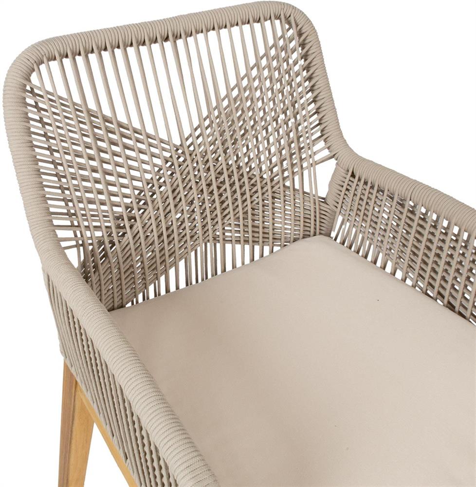 Garden Chair East Valencia | size: Width: 57.5cm, Height: 83cm, Depth: 66.7cm | color: Beige | image: 6 | variant: 1006210