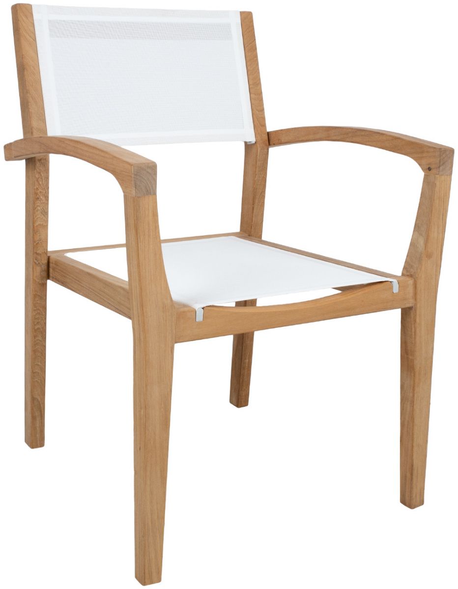 Garden Chair Maldive | color: White/Brown | image: 1 | variant: 1012231