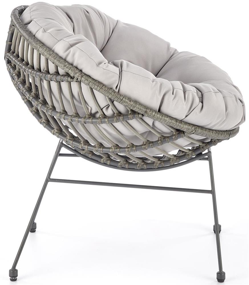 Garden Chair West Ledbury | size: Width: 74cm, Height: 76cm, Depth: 69cm | color: Gray | image: 3 | variant: 1007344