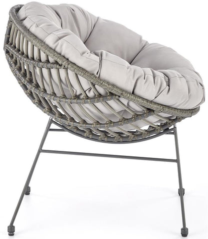 Garden Chair West Ledbury | size: Width: 74cm, Height: 76cm, Depth: 69cm | color: Gray | image: 3 | variant: 1007344