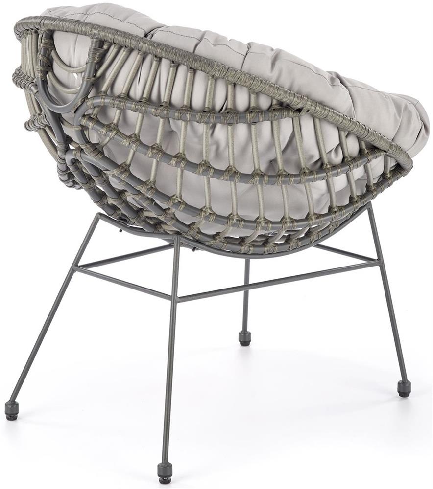 Garden Chair West Ledbury | size: Width: 74cm, Height: 76cm, Depth: 69cm | color: Gray | image: 4 | variant: 1007344