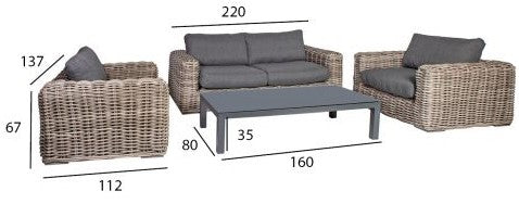 Garden Furniture Set East Alnwick | color: Gray | image: 3 | variant: 1004849
