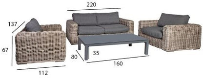 Garden Furniture Set East Alnwick | color: Gray | image: 3 | variant: 1004849