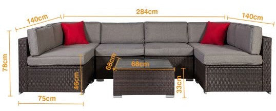 Garden Furniture Set East Bracknell | color: Brown | image: 8 | variant: 1005146