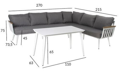 Garden Furniture Set East Braemar | color: White | image: 3 | variant: 1004841