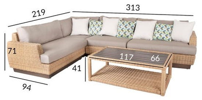 Garden Furniture Set East Hexham | color: Beige | image: 4 | variant: 1004848