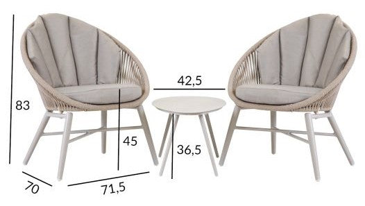 Garden Furniture Set East Kirkwall | color: Gray | image: 4 | variant: 1004821