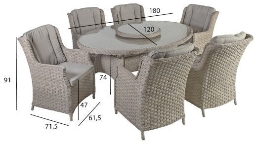 Garden Furniture Set East Stirling | color: Beige/Grey | image: 4 | variant: 1004845