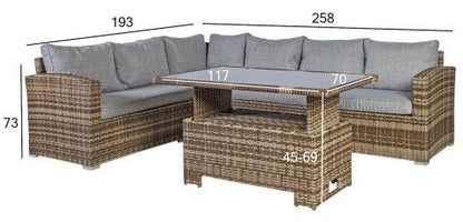 Garden Furniture Set Weybridge | color: Brown | image: 4 | variant: 1004837