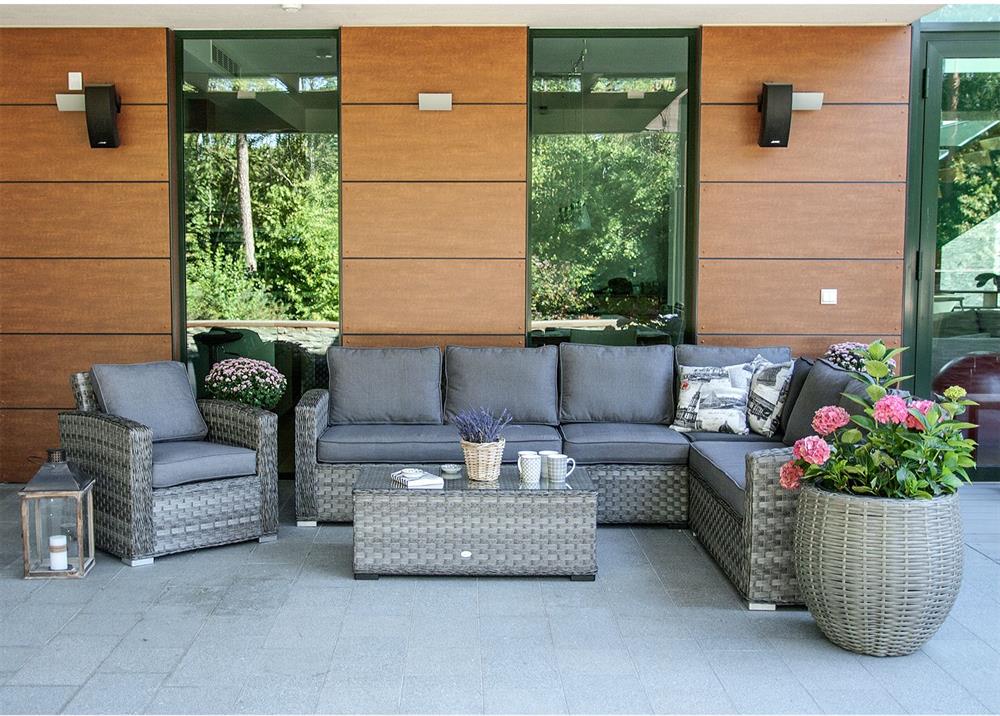 Garden Modular Sofa East Inverness | size: Width: 132cm, Height: 78cm, Depth: 81cm | color: Gray | image: 5 | variant: 1006244