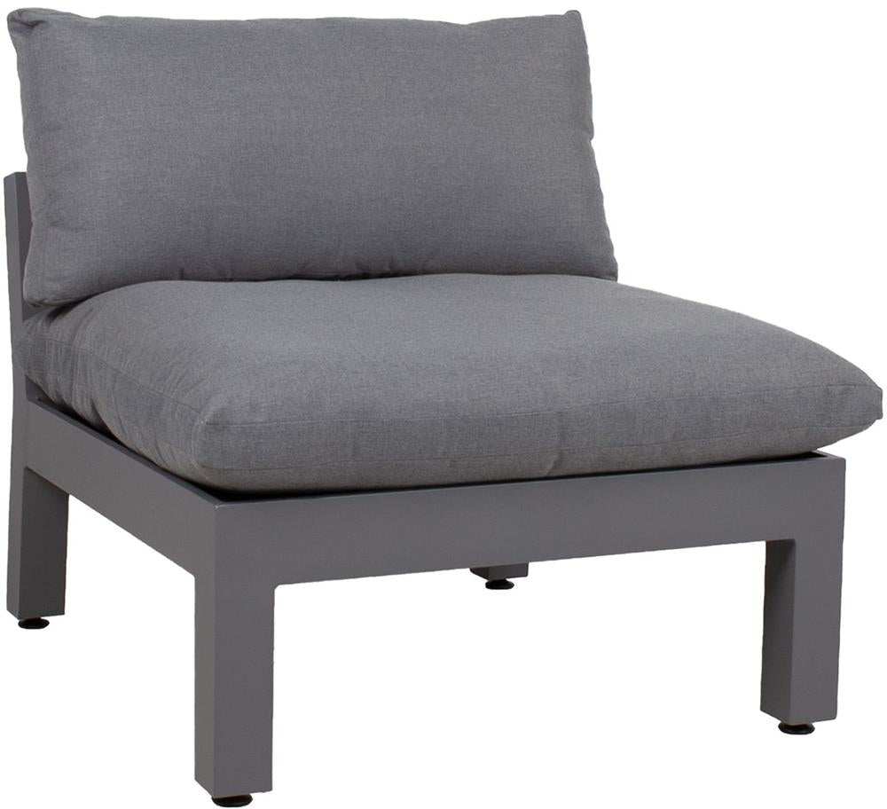 Garden Modular Sofa Fluffy 1 | size: Width: 93cm, Height: 66cm, Depth: 82cm | color: Gray | image: 1 | variant: 1017569