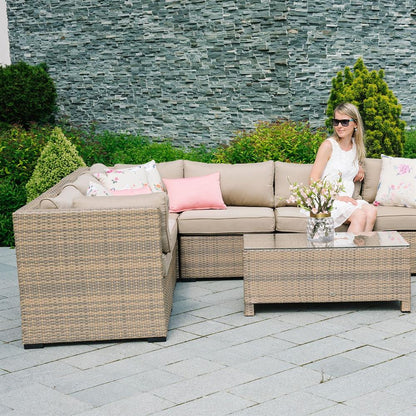 Garden Modular Sofa Newbury | size: Width: 76.5cm, Height: 74.5cm, Depth: 76.5cm | color: Brown | image: 4 | variant: 1000646