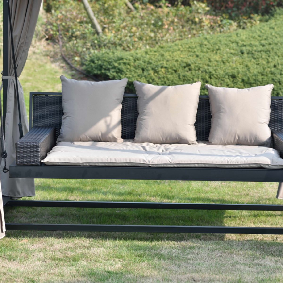 Garden Rocking Sofa Barcelona | color: Beige/Grey | image: 4 | variant: 1010592