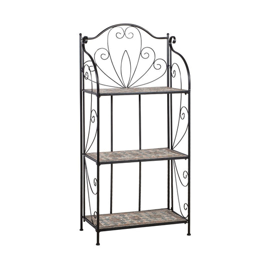 Garden Shelf East Cheltenham | size: Length: 60cm, Width: 30cm, Height: 128cm | color: Black | image: 1 | variant: 1005295