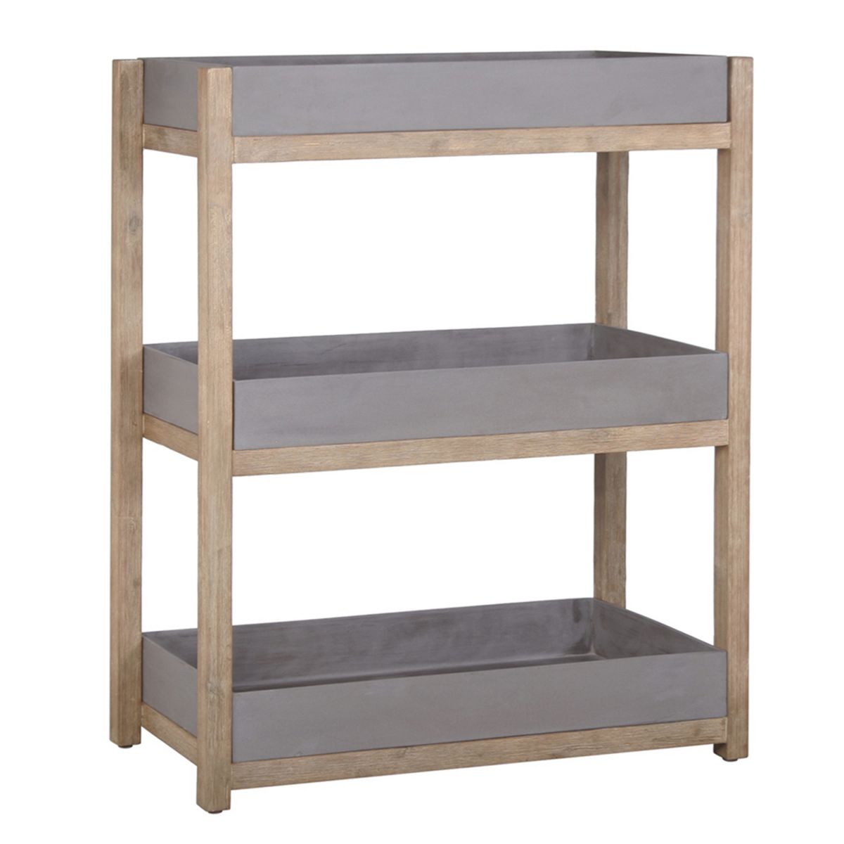 Garden Shelf Norton | size: Length: 80cm, Width: 35cm, Height: 98cm | color: Gray | image: 1 | variant: 1005300
