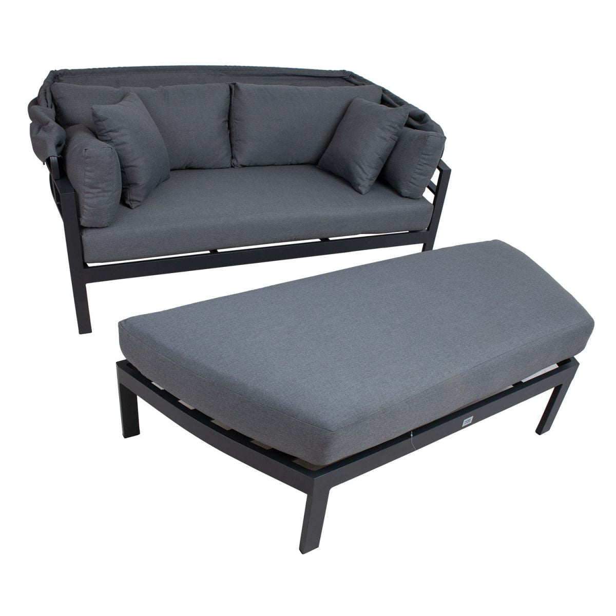 Garden Sofa East Peebles | size: Length: 182cm, Height: 72.5cm, Depth: 82cm | color: Gray | image: 5 | variant: 1005591