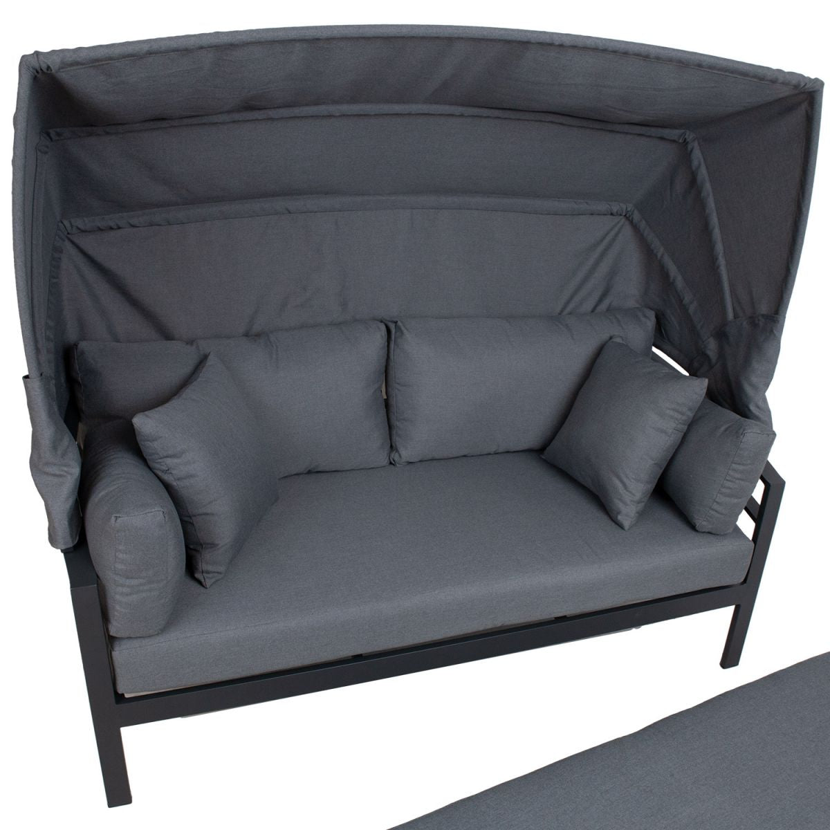 Garden Sofa East Peebles | size: Length: 182cm, Height: 72.5cm, Depth: 82cm | color: Gray | image: 6 | variant: 1005591
