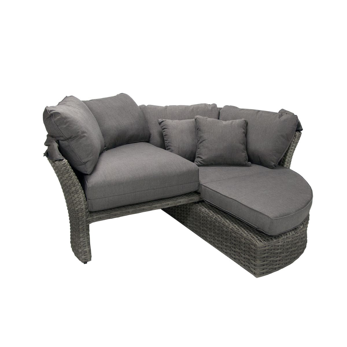Garden Sofa East Petersfield | size: Length: 192cm, Height: 66cm, Depth: 100cm | color: Gray | image: 3 | variant: 1005165