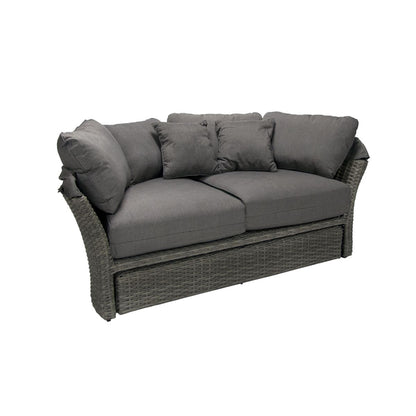 Garden Sofa East Petersfield | size: Length: 192cm, Height: 66cm, Depth: 100cm | color: Gray | image: 4 | variant: 1005165