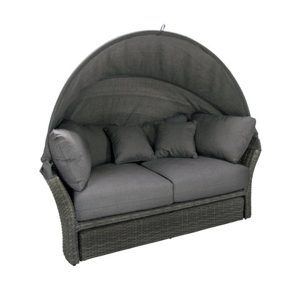 Garden Sofa East Petersfield | size: Length: 192cm, Height: 66cm, Depth: 100cm | color: Gray | image: 5 | variant: 1005165