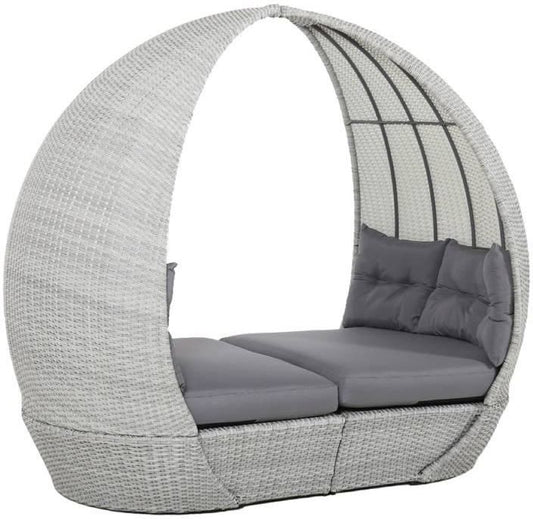 Garden Sofa Kirkwall | size: Length: 215cm, Height: 187cm, Depth: 110cm | color: Gray | image: 1 | variant: 1005592