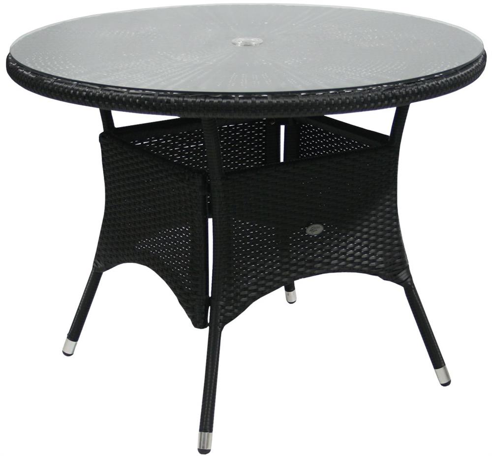 Garden Table Didcot | size: Height: 71cm, Diameter: 100cm | color: Black | image: 1 | variant: 1006068