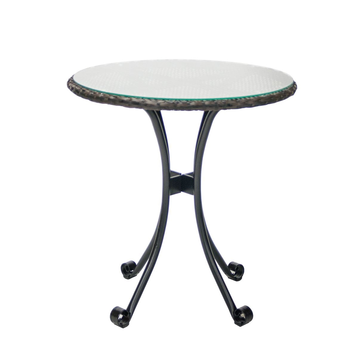 Garden Table Didcot | size: Length: 70cm, Width: 70cm, Height: 74cm, Diameter: 70cm | color: Brown | image: 1 | variant: 1004877