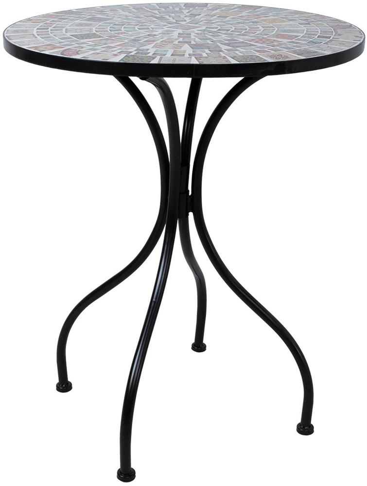 Garden Table East Algiers | size: Height: 73.5cm, Diameter: 60cm | color: Multicolored | image: 1 | variant: 1006216
