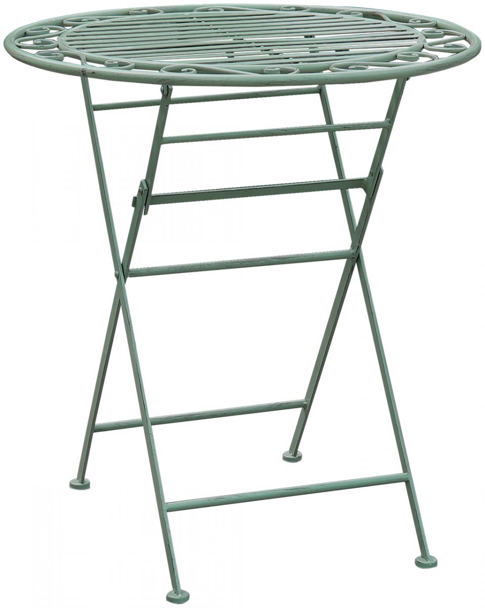 Garden Table East Salisbury | size: Height: 75cm, Diameter: 70cm | color: Green | image: 1 | variant: 1005623