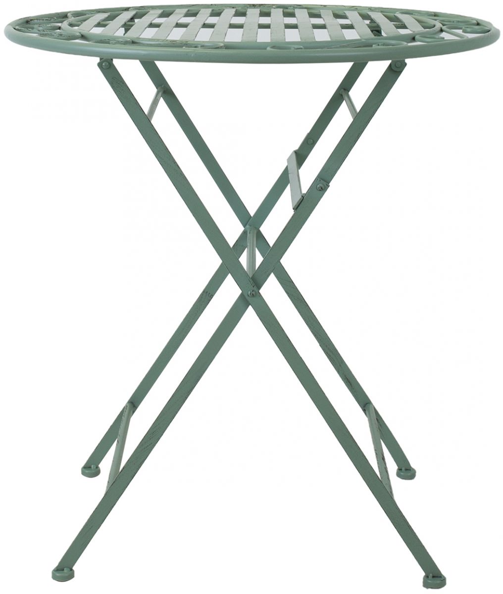 Garden Table East Salisbury | size: Height: 75cm, Diameter: 70cm | color: Green | image: 3 | variant: 1005623