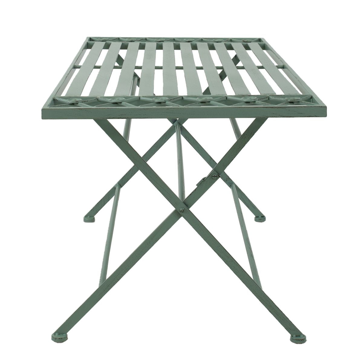 Garden Table East Salisbury | size: Length: 100cm, Width: 50cm, Height: 49cm | color: Green | image: 3 | variant: 1004879